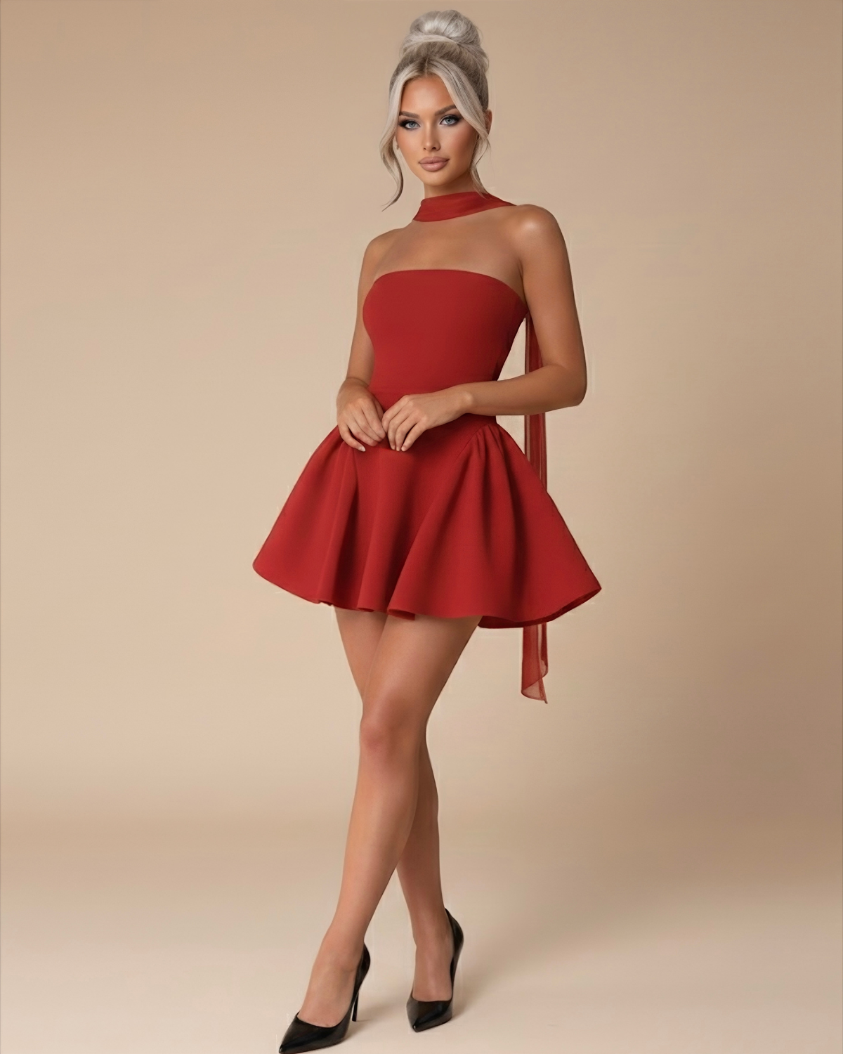 The Luna Mini Dress - Red
