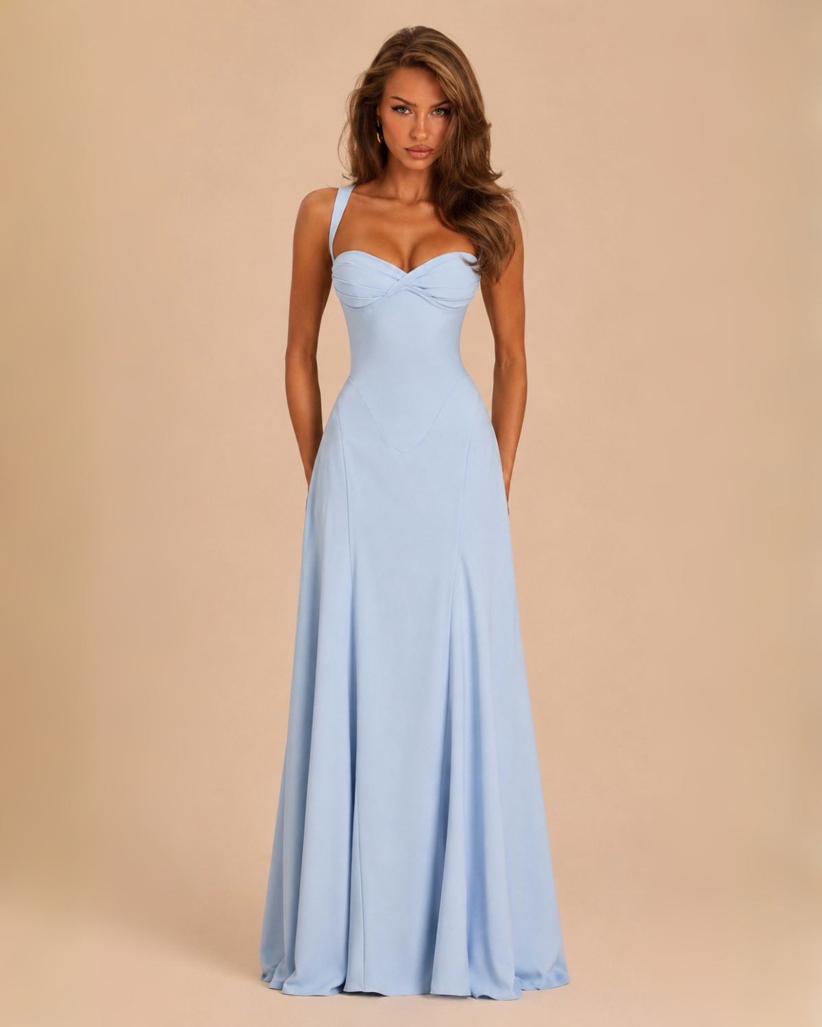 The Minette Maxi Dress - Baby Blue
