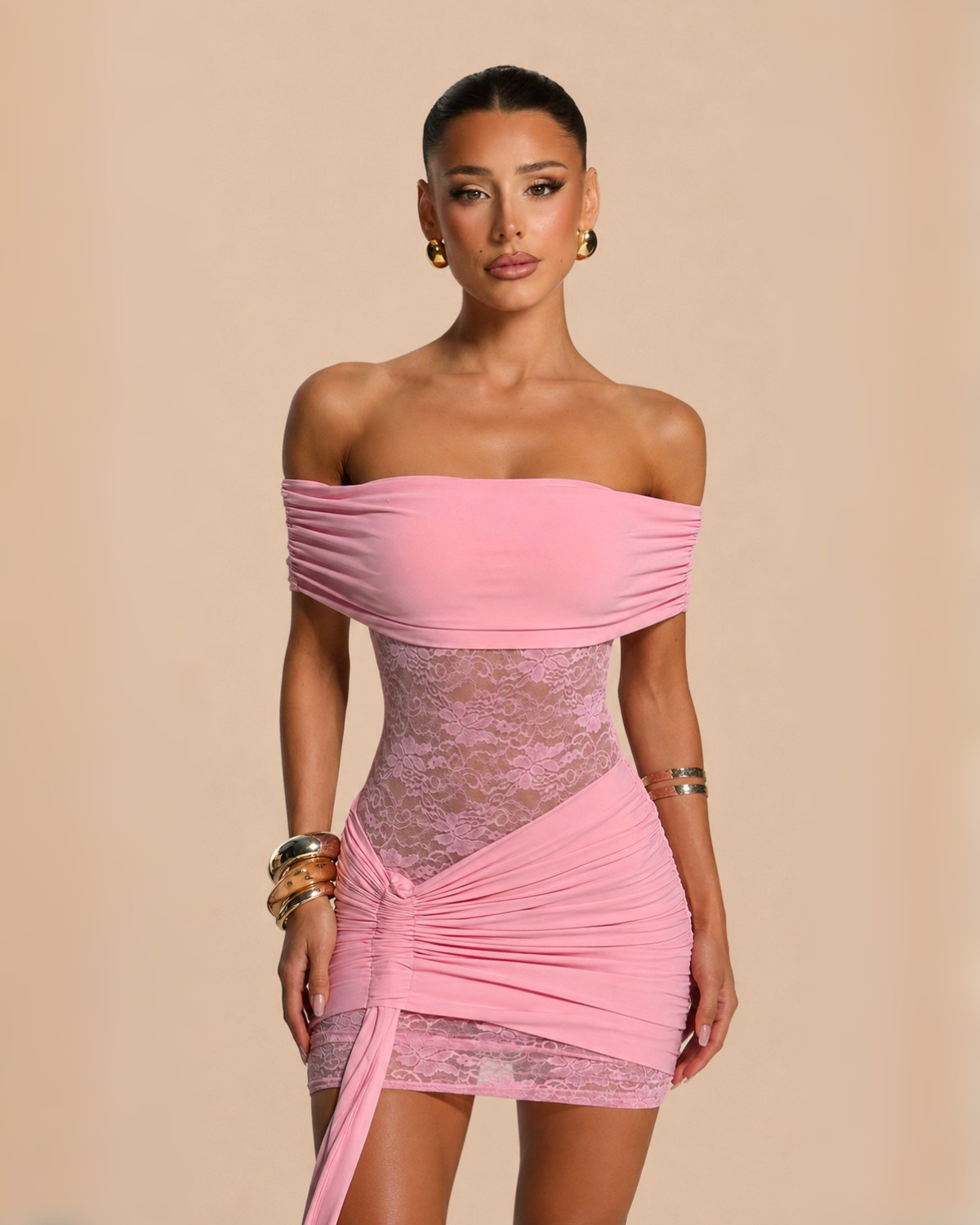 The Leah Mini Dress - Pink