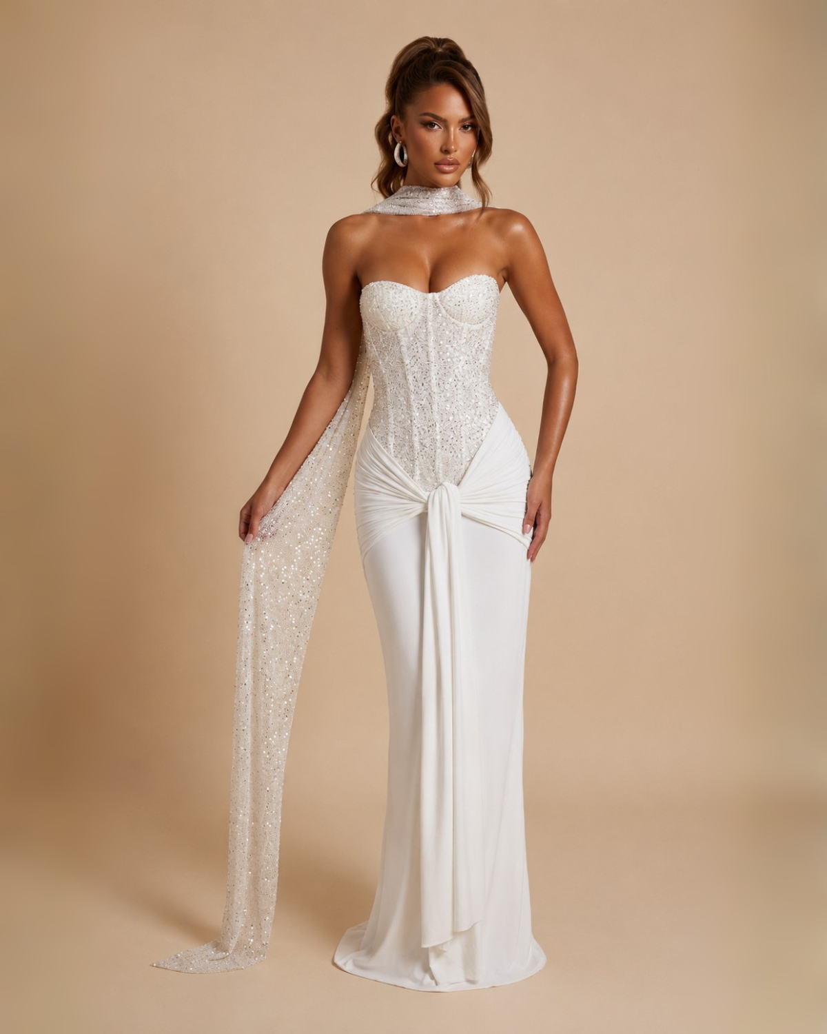 The Arabella Maxi Dress - White