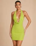 The Mindy Mini Dress - Green