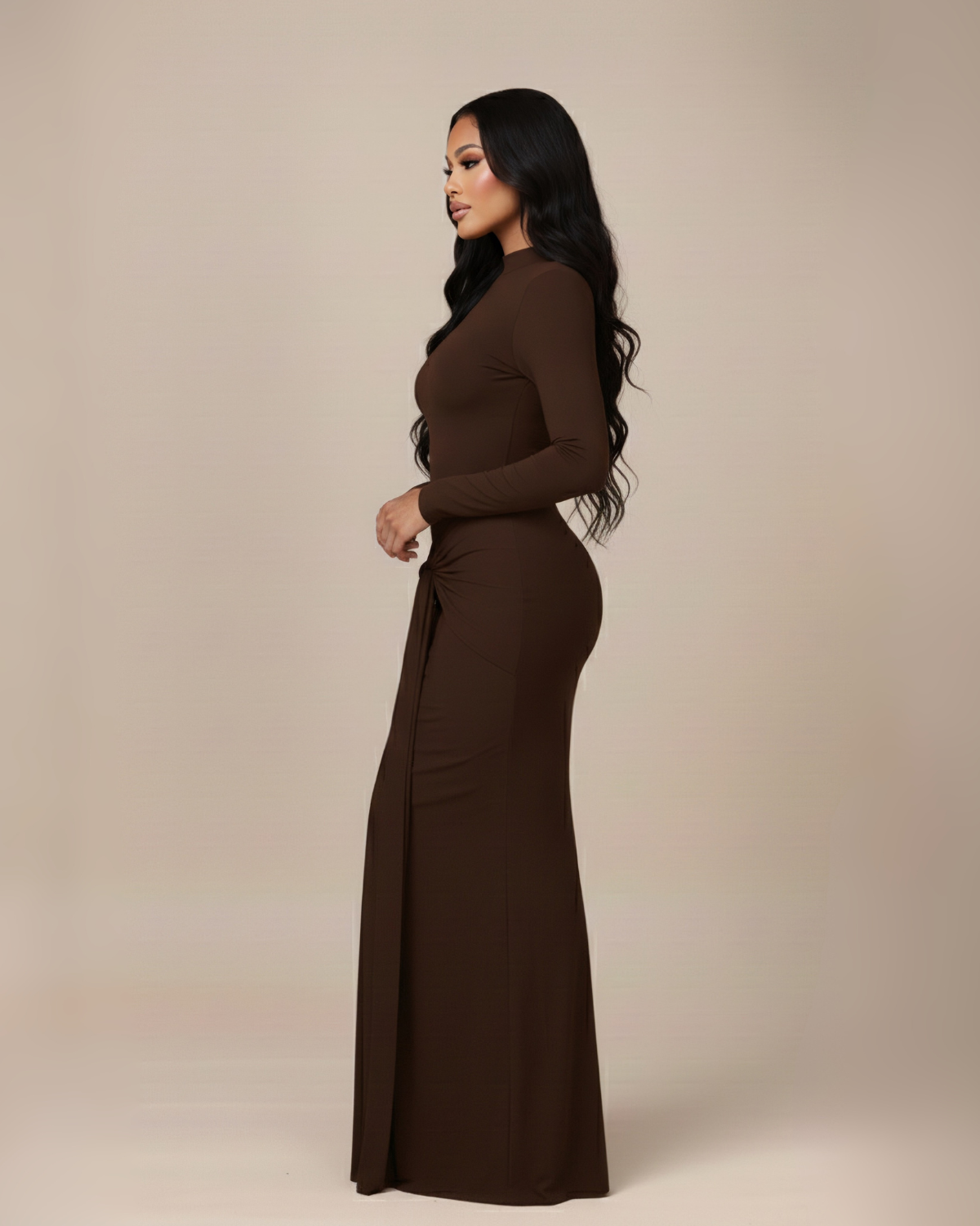 The Estelle Maxi Dress - Brown