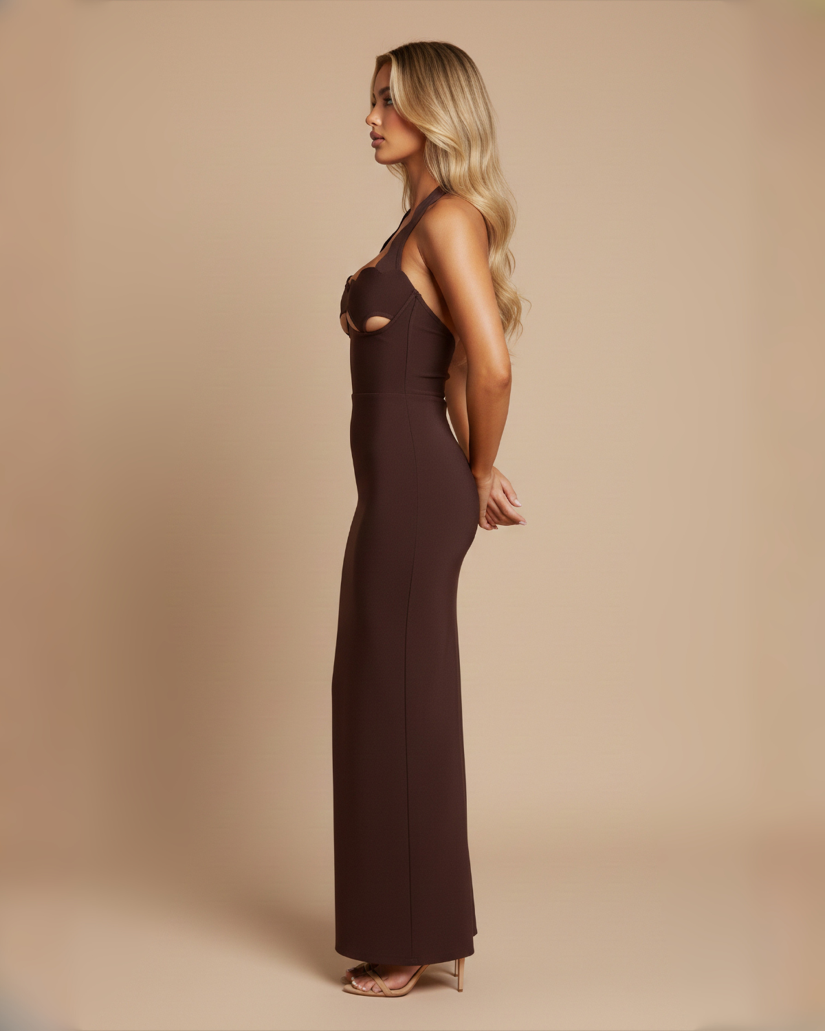 The Cassie Maxi Dress -  Brown