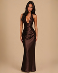The Mabella Maxi Dress - Brown