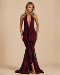 The Soraya Maxi Dress - Wine Red
