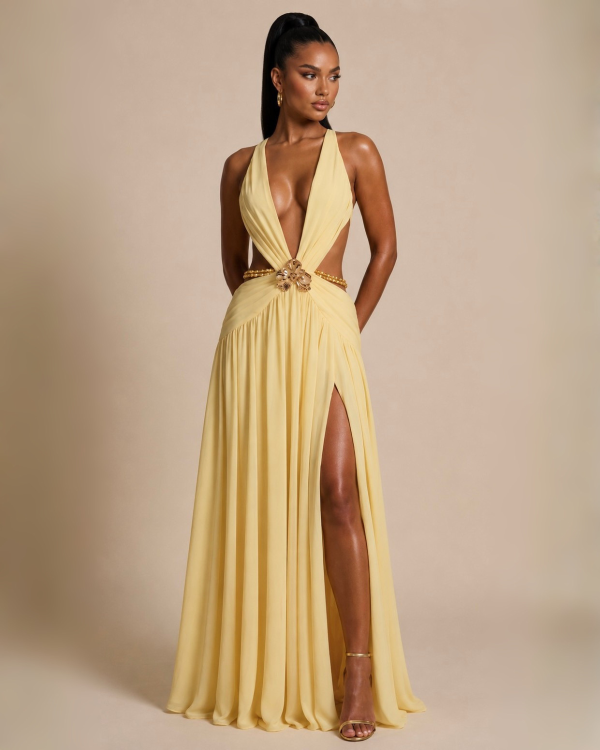 The Alula Maxi Dress - Yellow