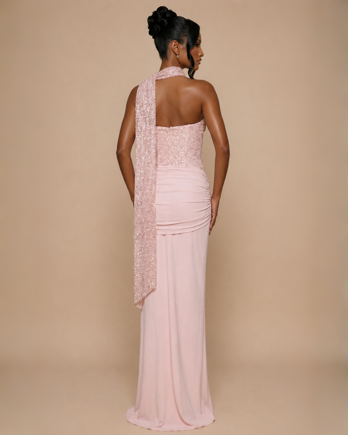 The Arabella Maxi Dress - Baby Pink