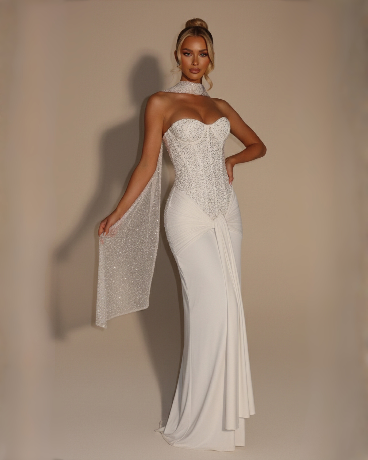 The Arabella Maxi Dress - White