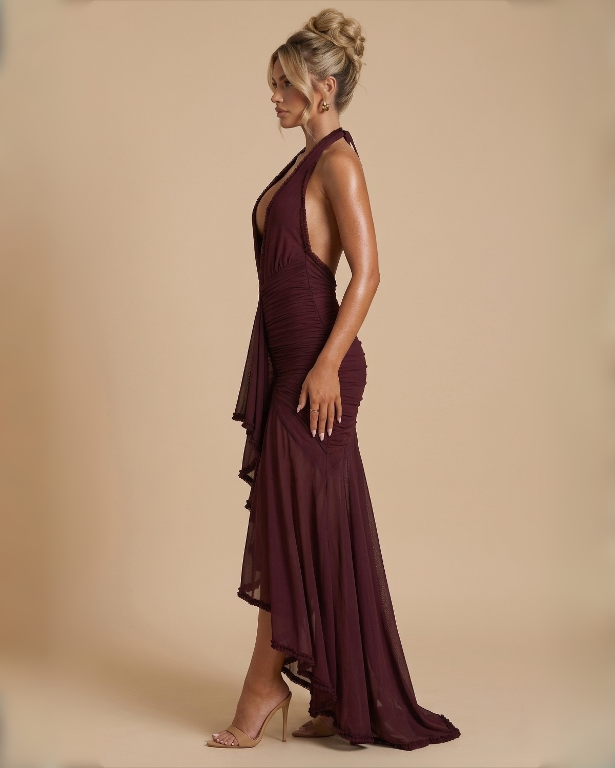 The Soraya Maxi Dress - Wine Red