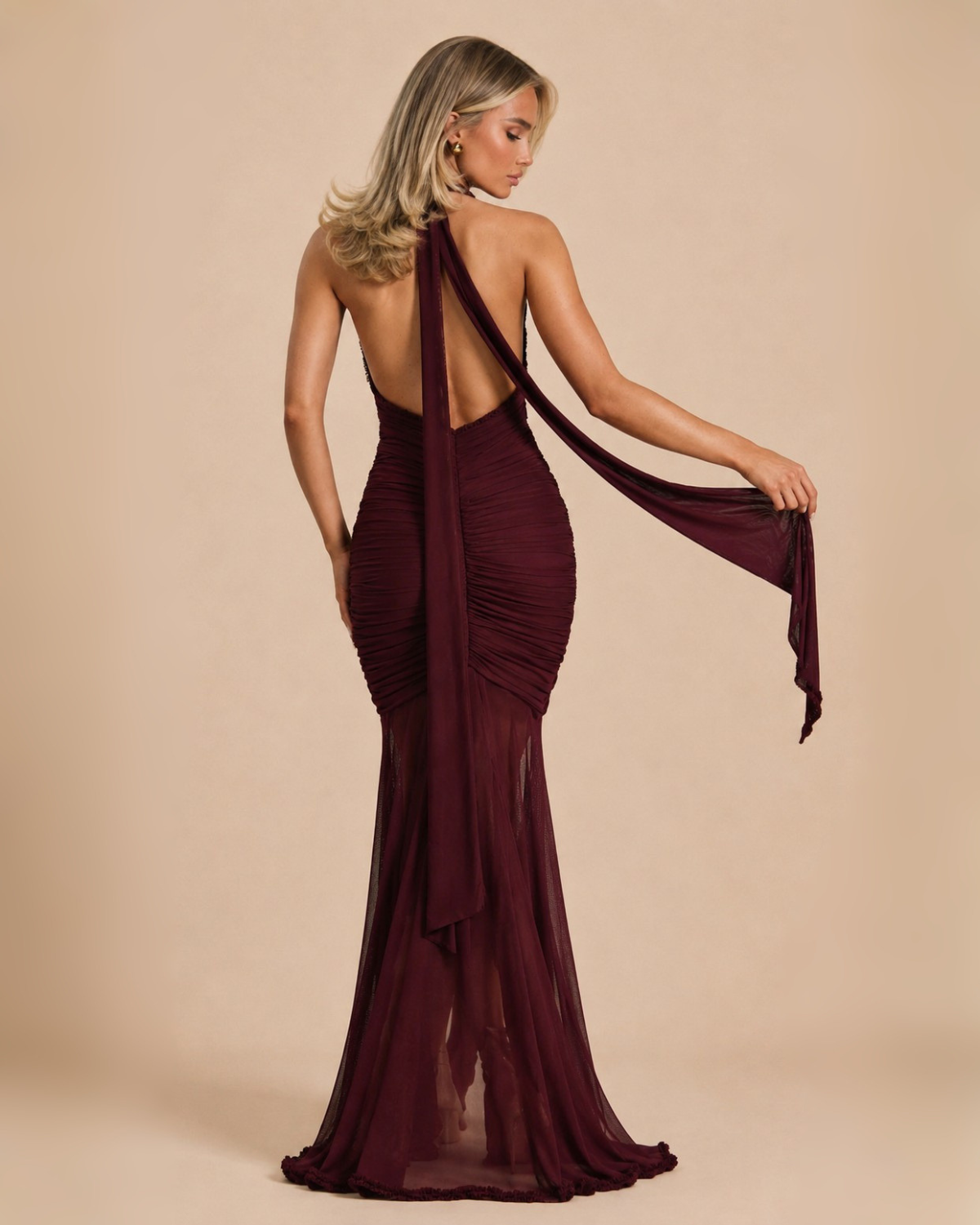 The Soraya Maxi Dress - Wine Red