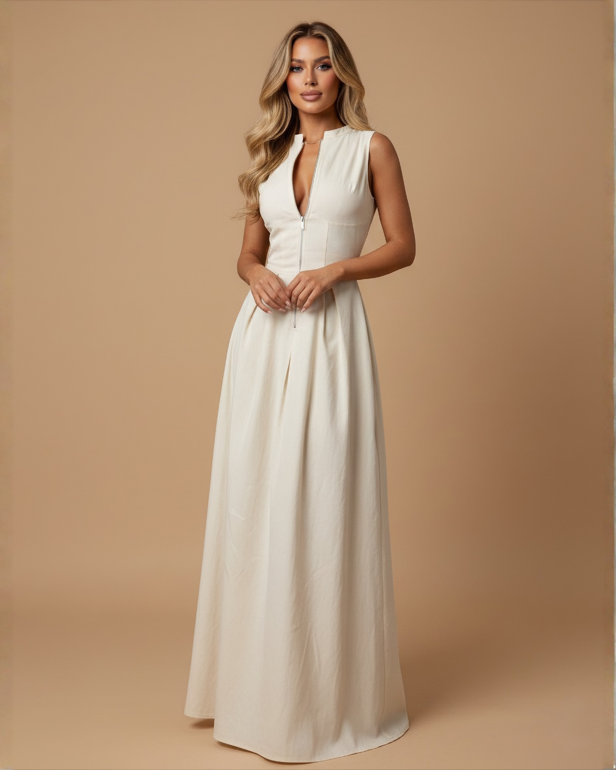 The Rona Maxi Dress - Cream