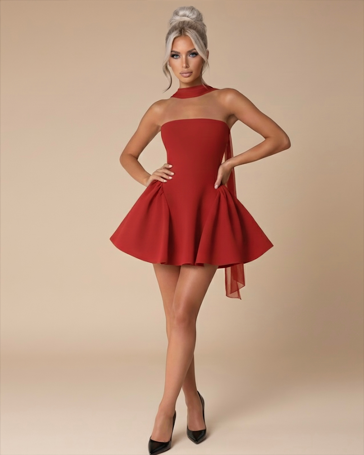 The Luna Mini Dress - Red