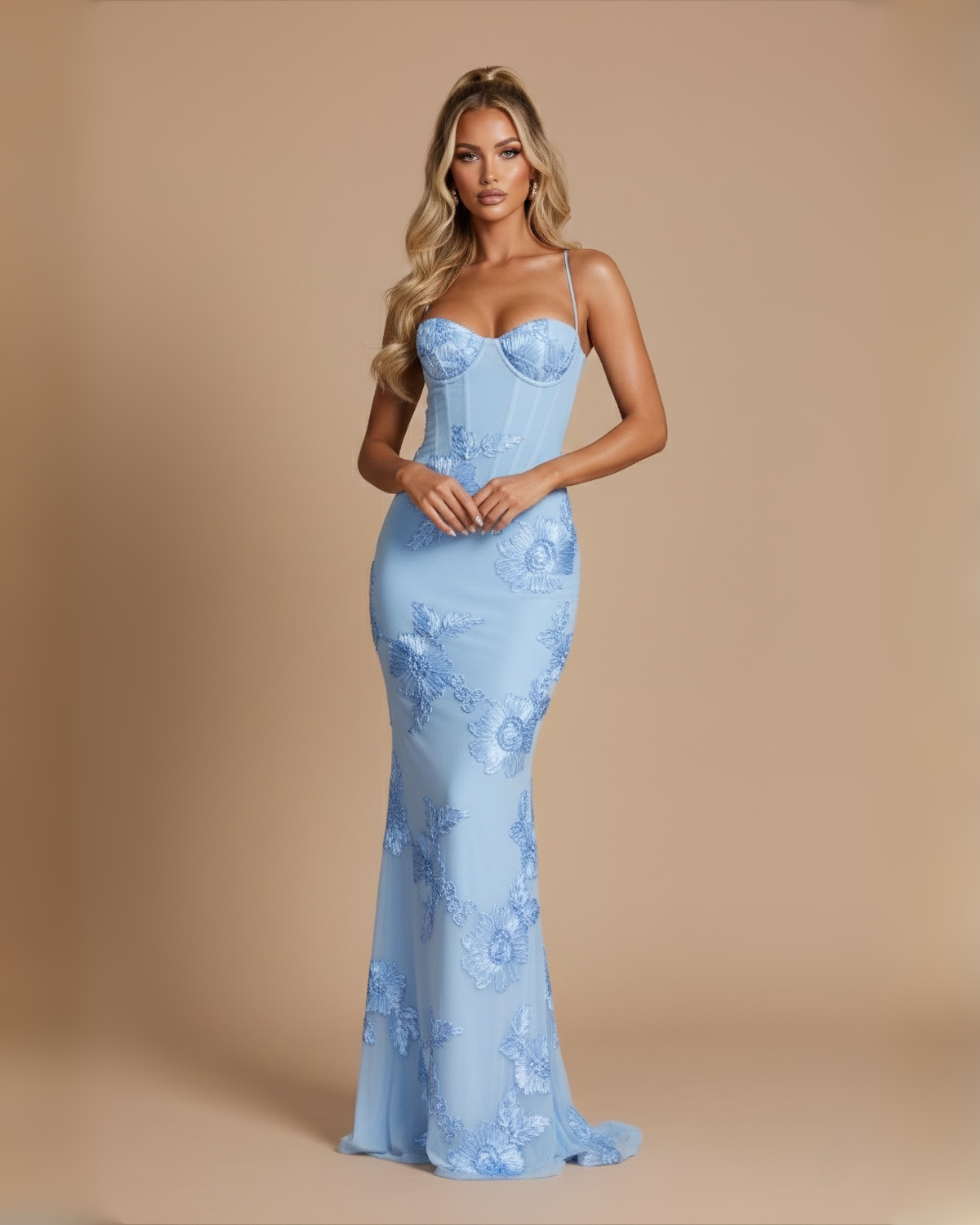 The Juliet Floral Maxi Dress - Blue