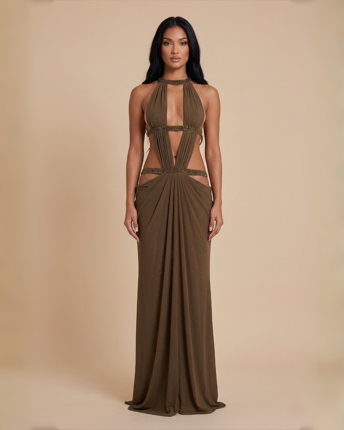 The Ruth Maxi Dress - Khaki