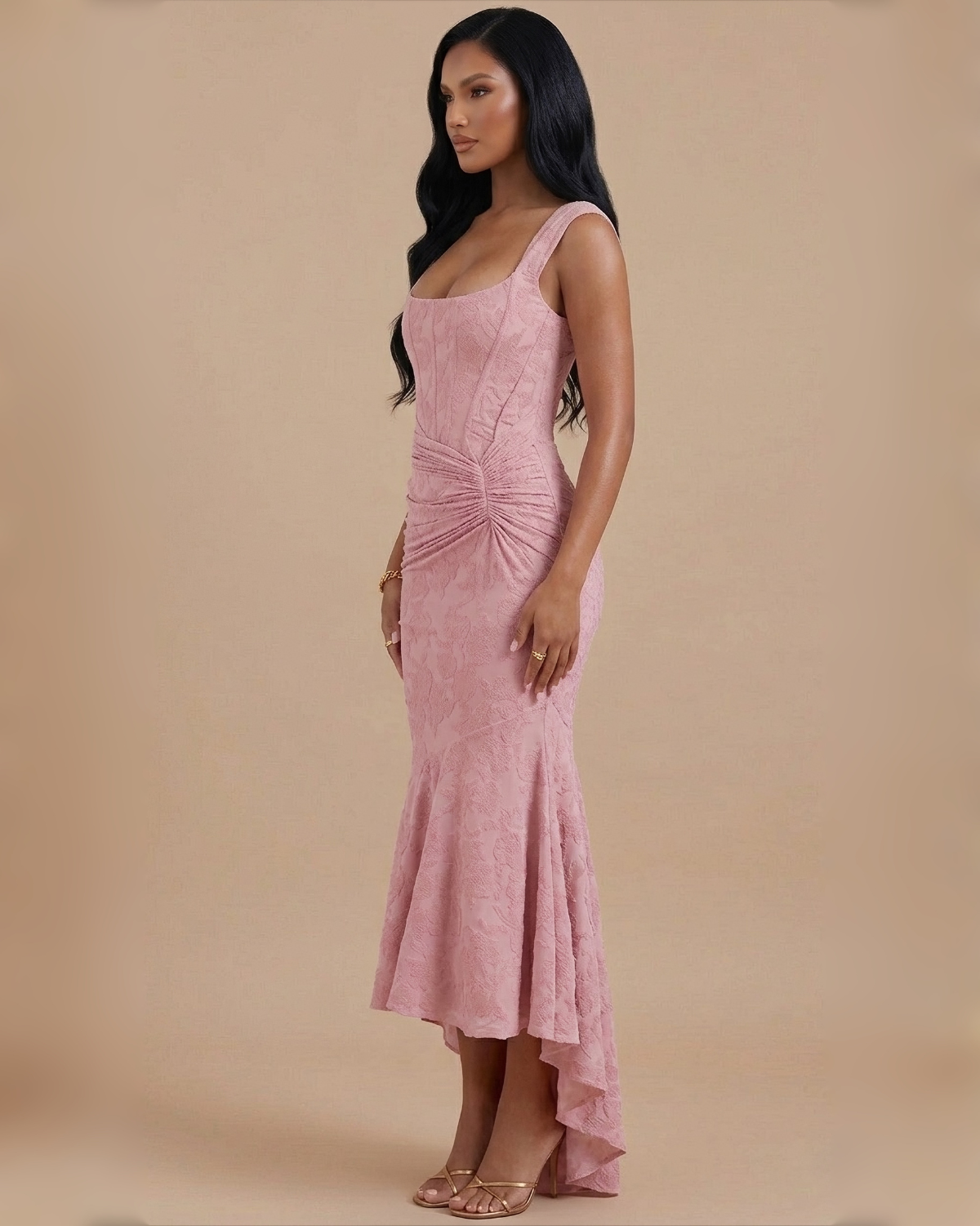 The Liliana Midi Dress - Pink