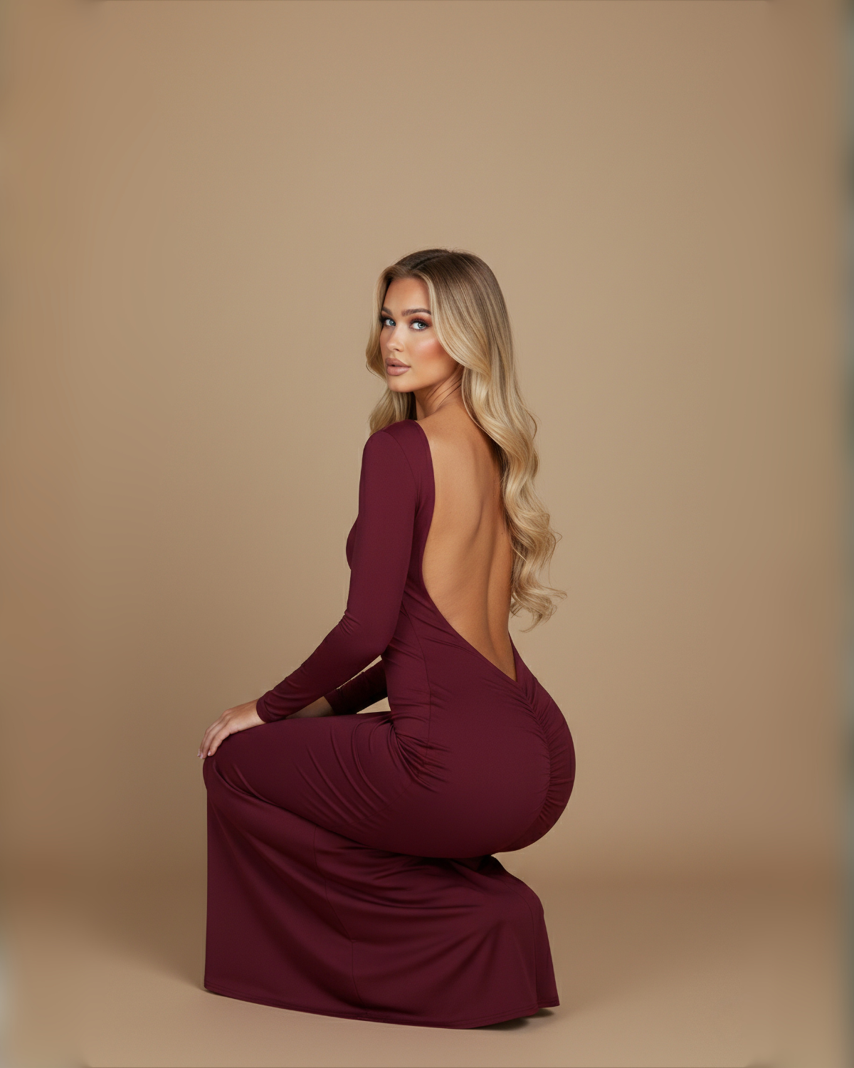 The Maya Maxi Dress - Wine Red