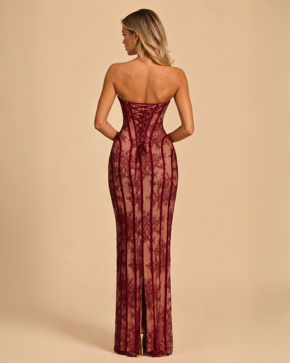 The Alexandra Maxi Dress - Wine Red