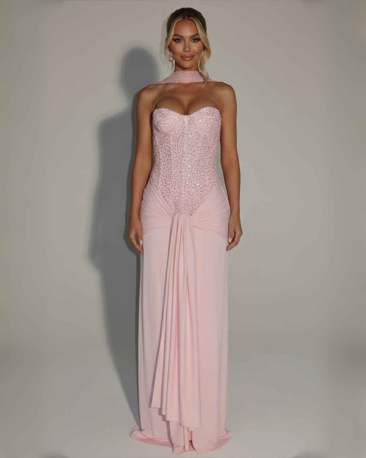 The Arabella Maxi Dress - Baby Pink Onalah The Arabella Maxi Dress - Baby Pink Onalah
