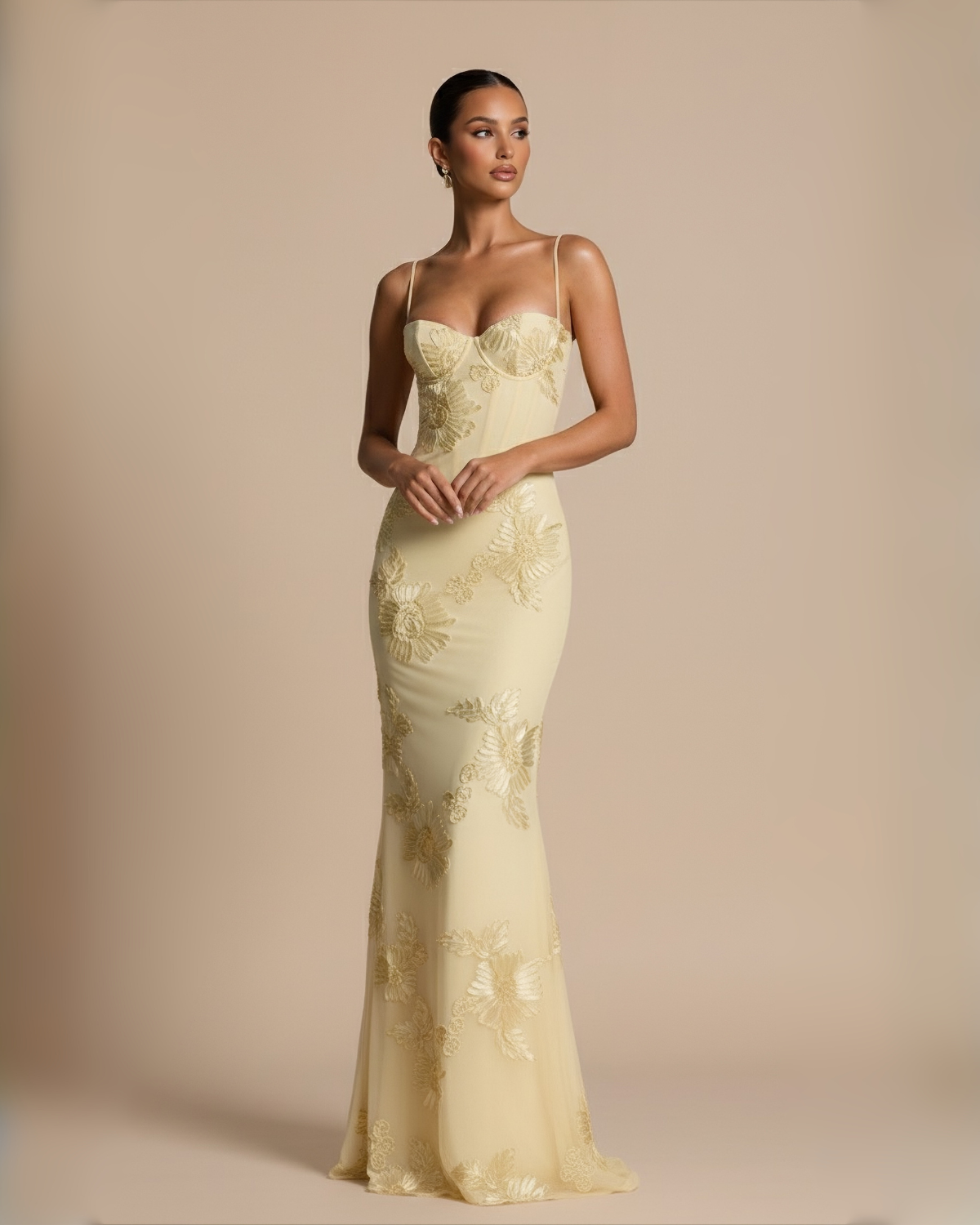 The Juliet Floral Maxi Dress - Yellow