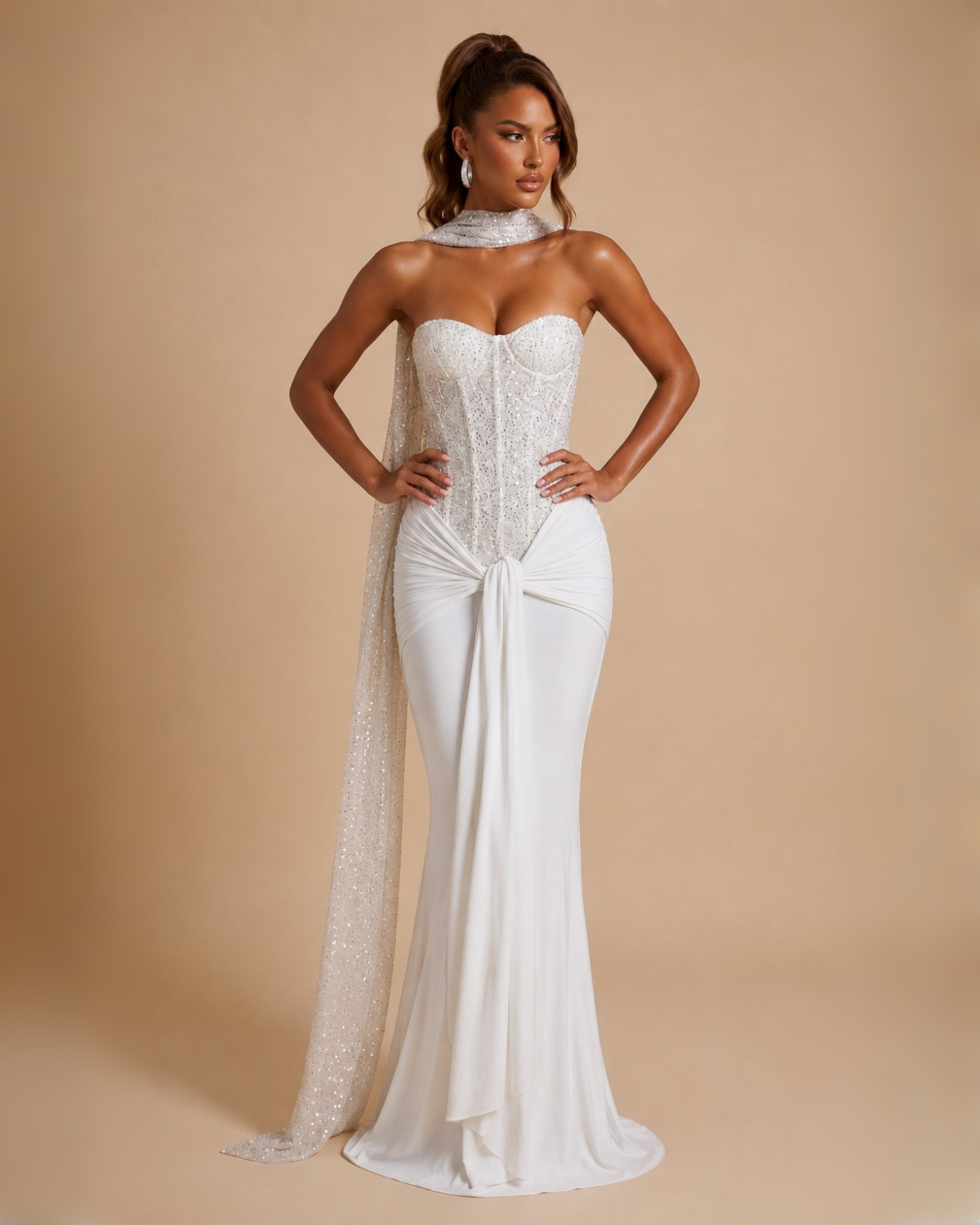 The Arabella Maxi Dress - White