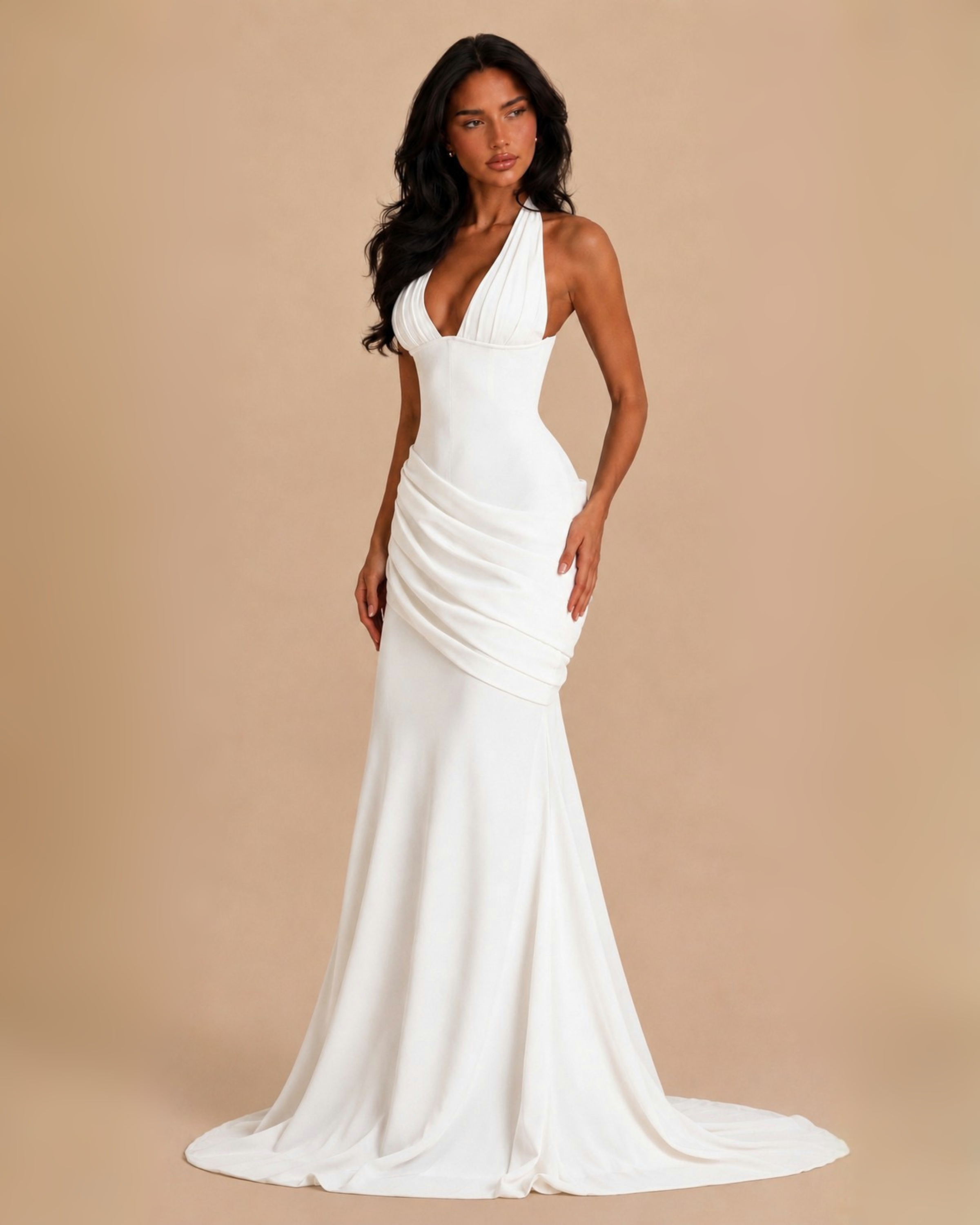 The Elyna Maxi Dress - White