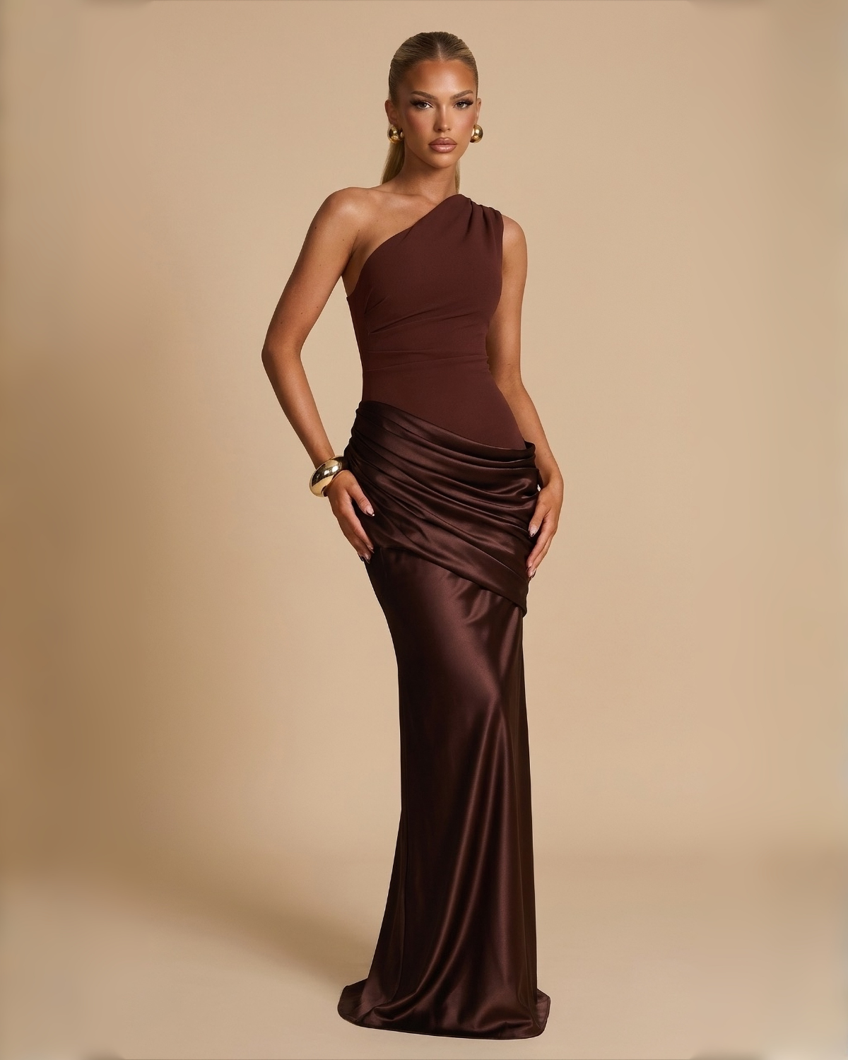 The Samira Maxi Dress - Brown