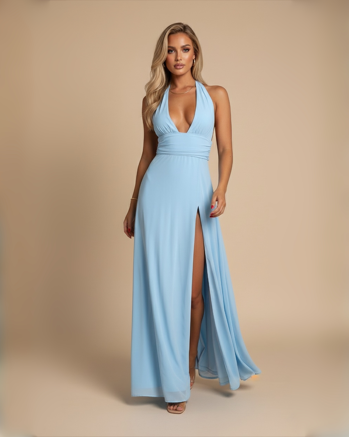 The Chloe Maxi Dress - Blue