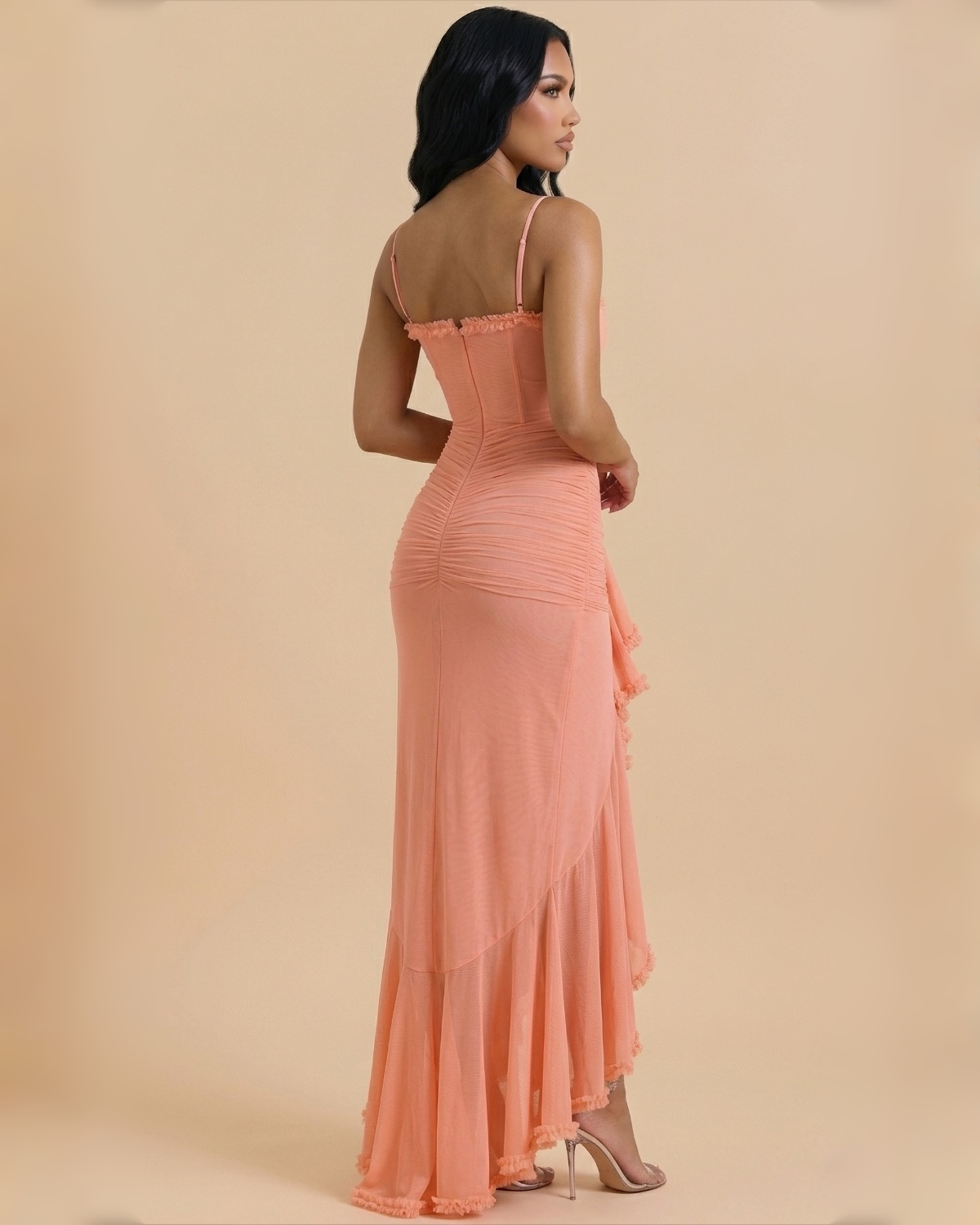 The Maliyah Maxi Dress - Peach