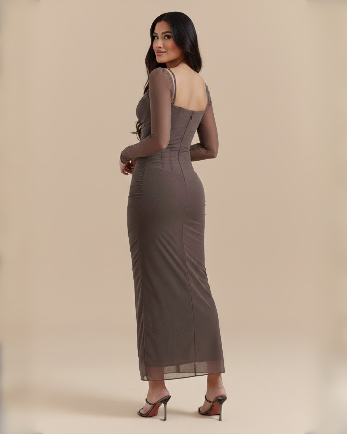 The Tamara Maxi Dress - Mocha Brown