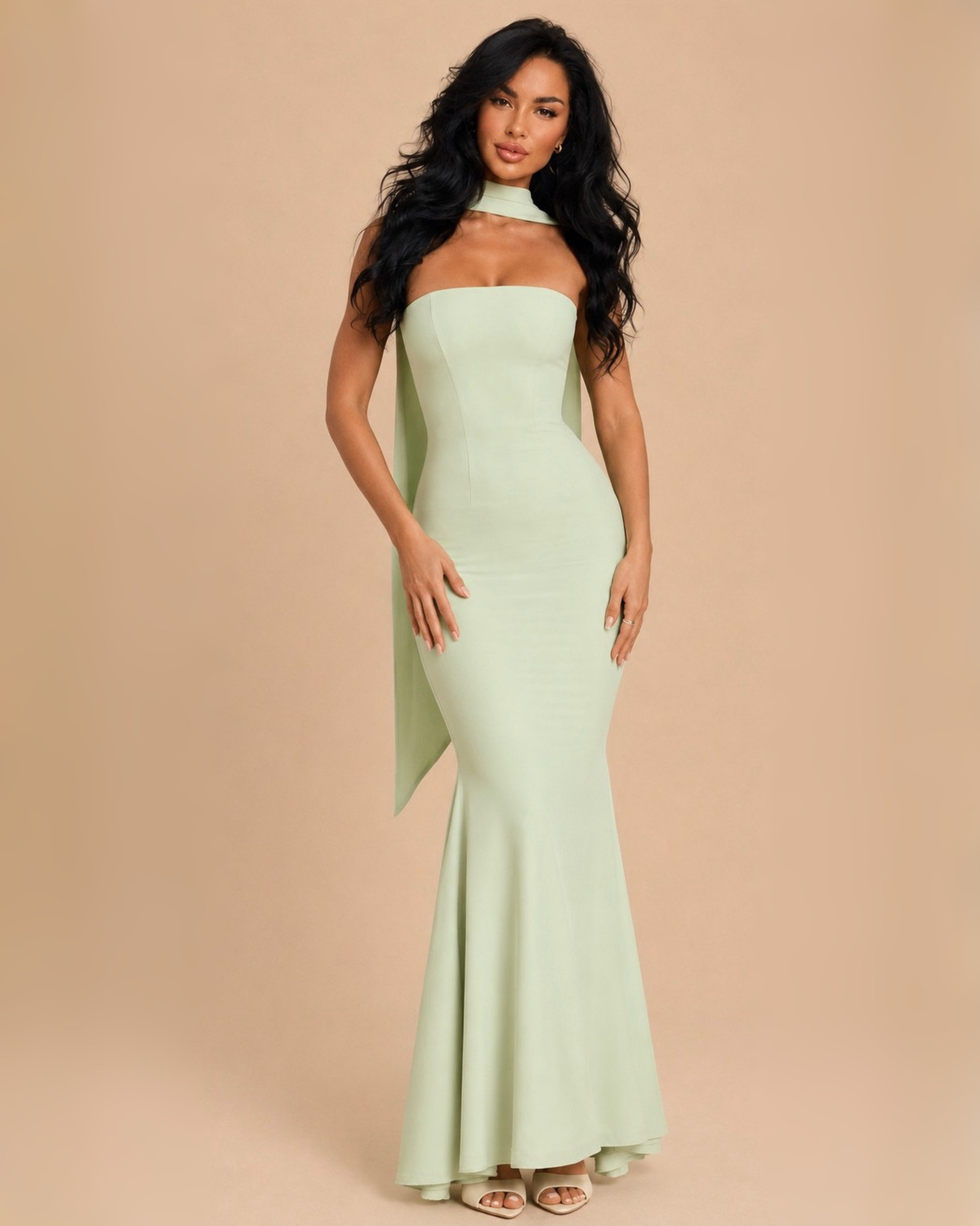 The Belsa Maxi Dress -  Green