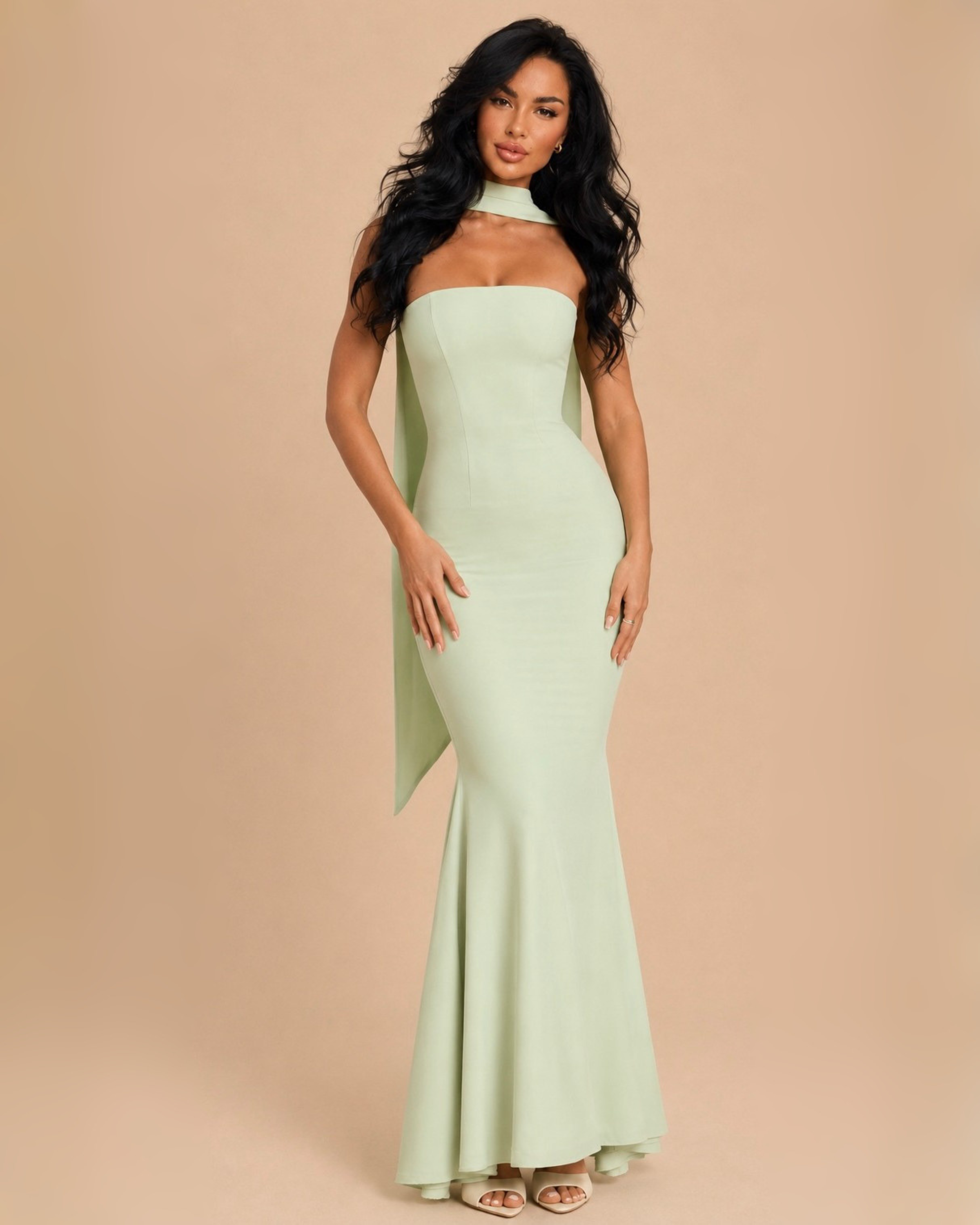 The Belsa Maxi Dress -  Green