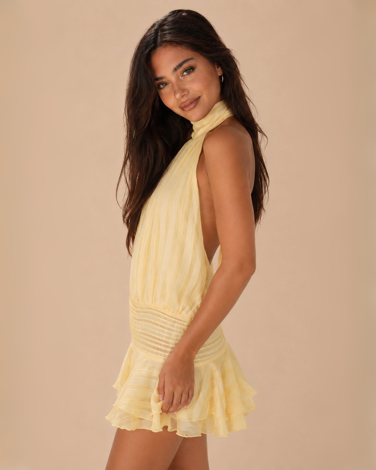 The Helen Mini Dress - Yellow
