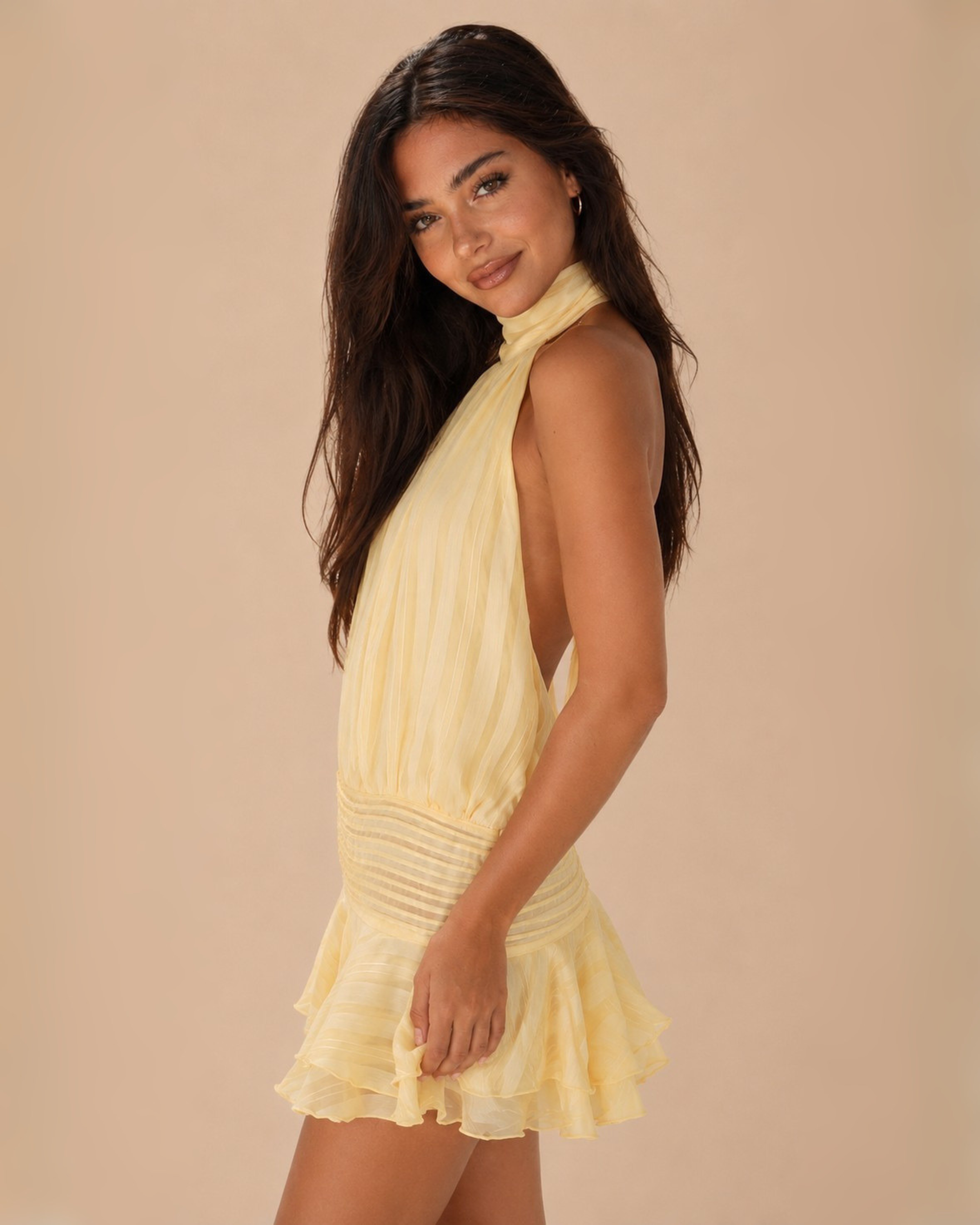 The Helen Mini Dress - Yellow