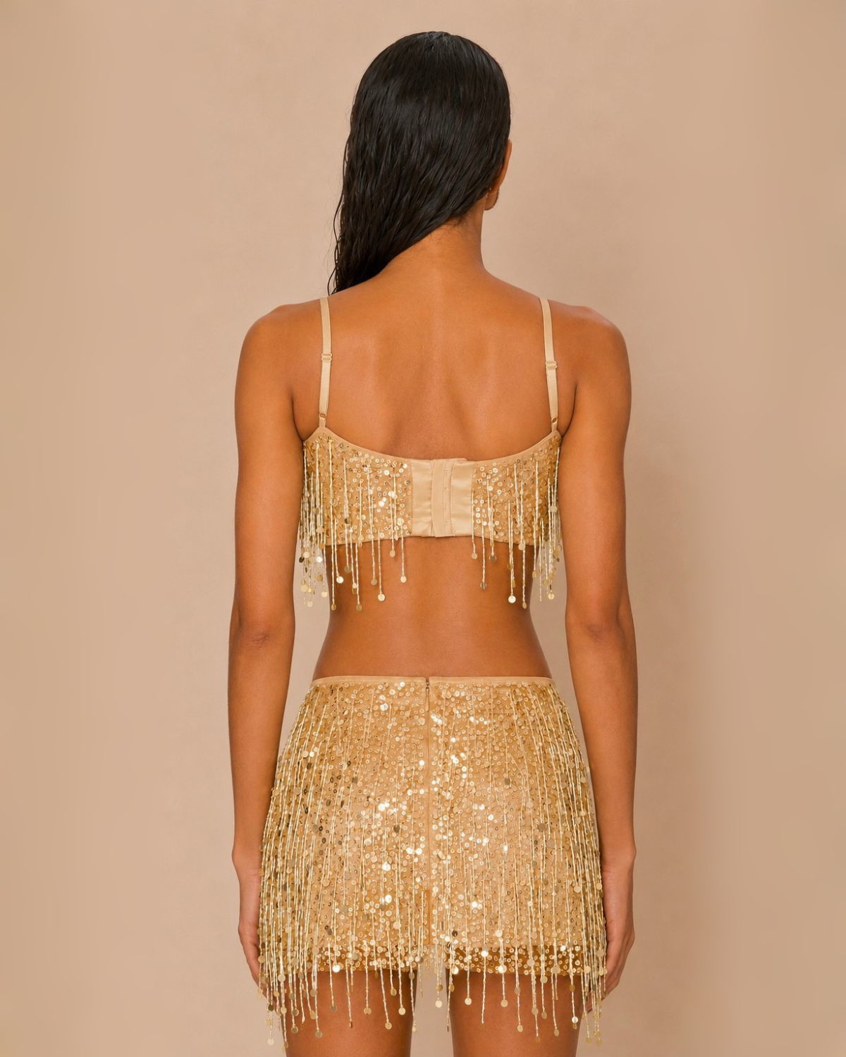 The Amie Skirt Set - Gold
