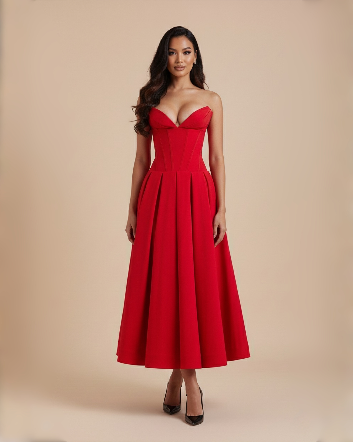 The Josephine Maxi Dress - Red