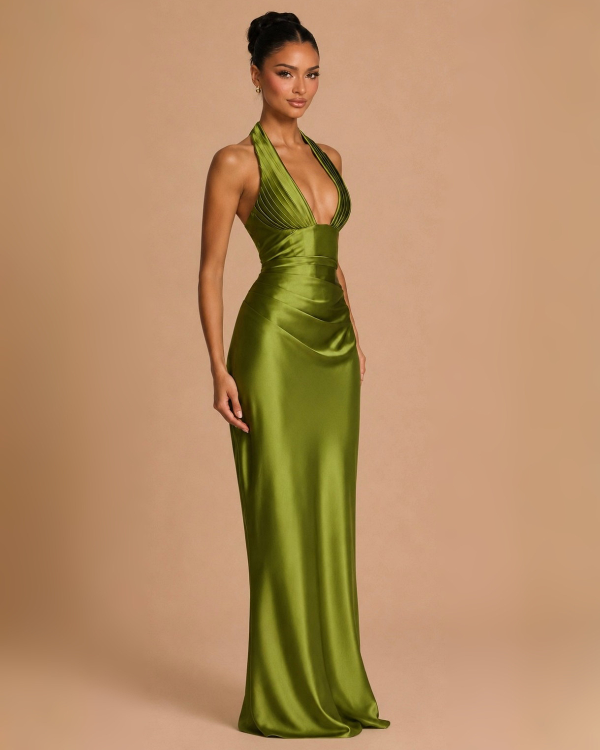 The Mabella Maxi Dress - Green