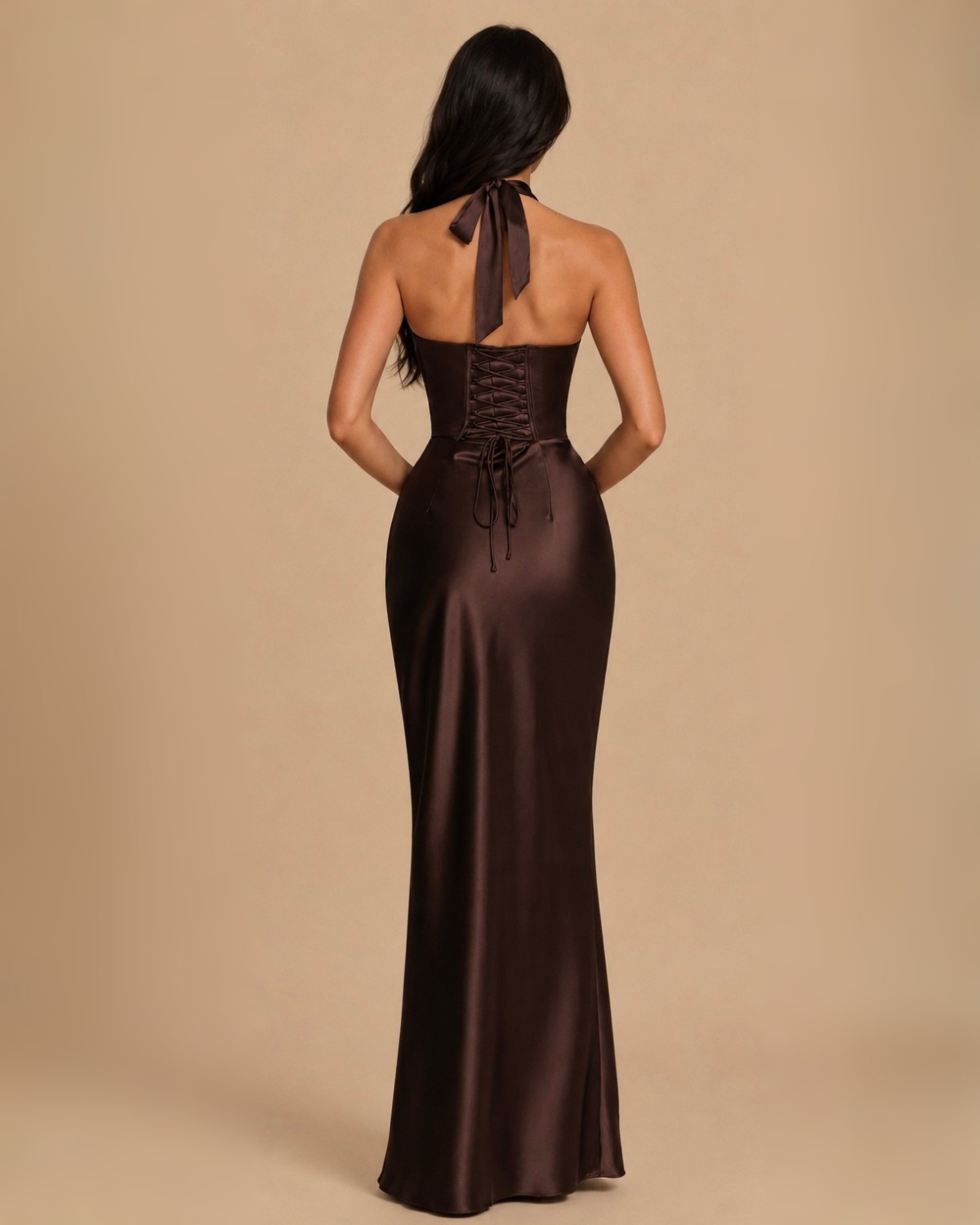 The Mabella Maxi Dress - Brown
