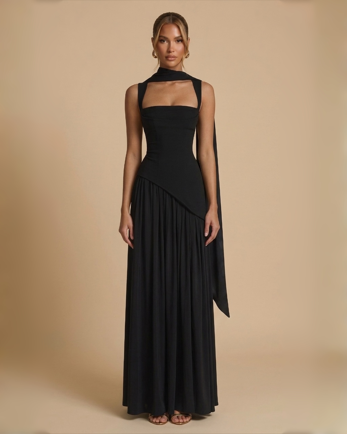 The Stephanie Maxi Dress - Black