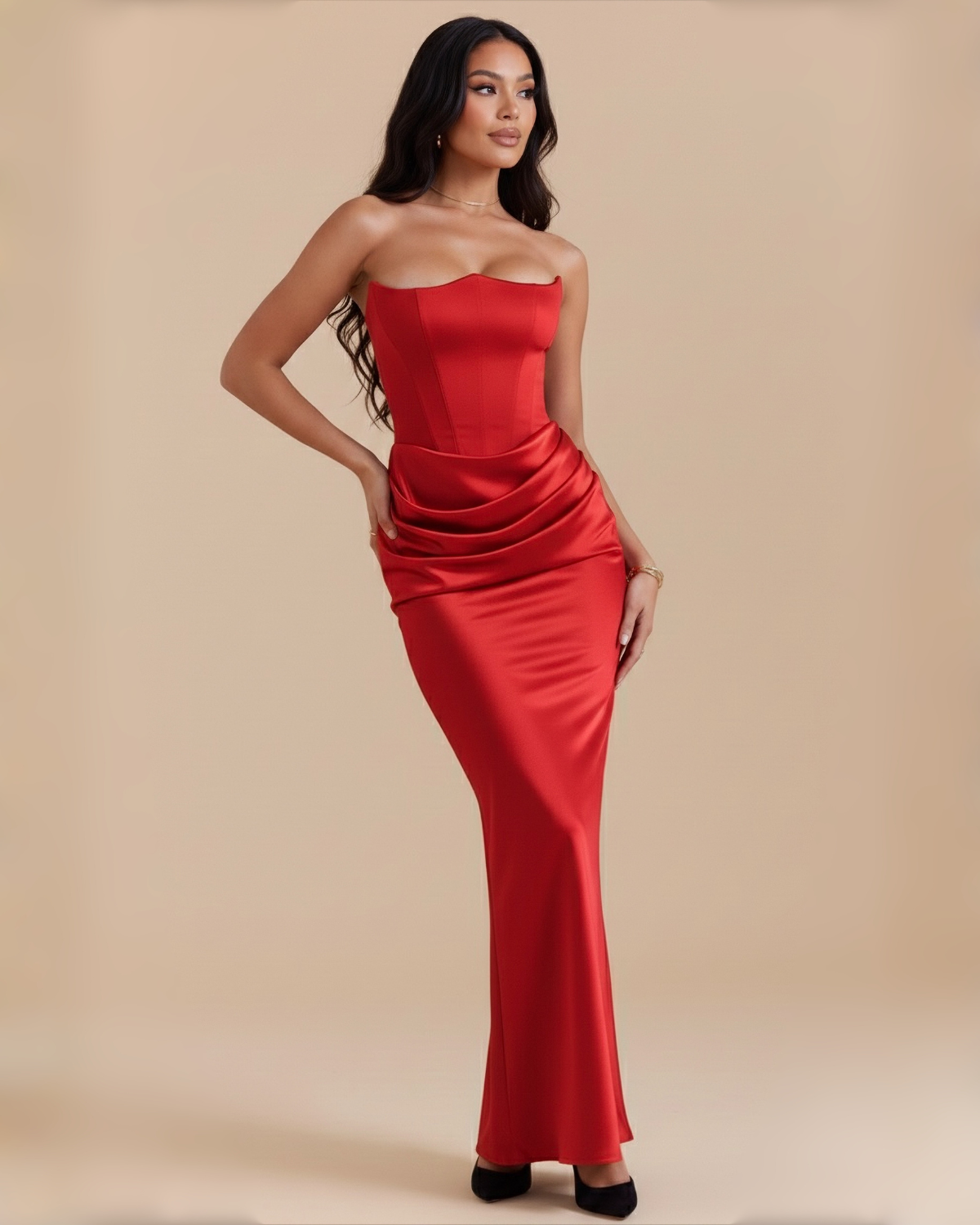 The Laura Maxi Dress - Red