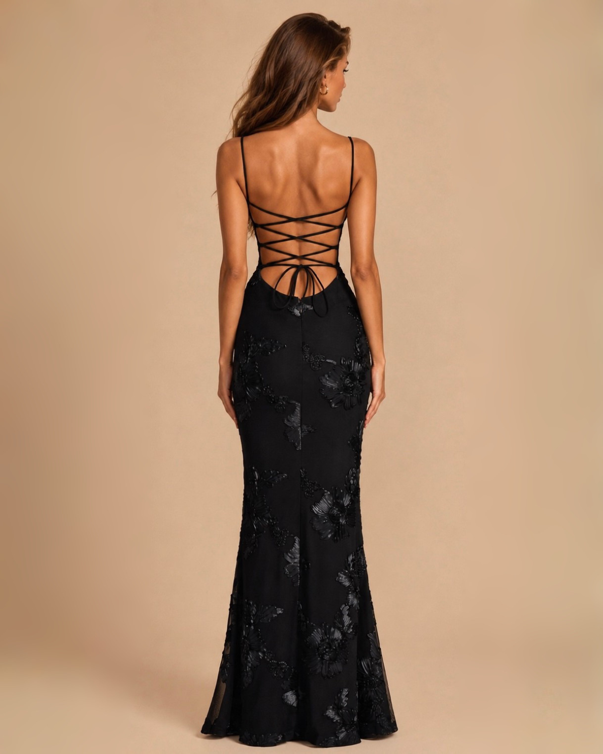 The Juliet Floral Maxi Dress - Black