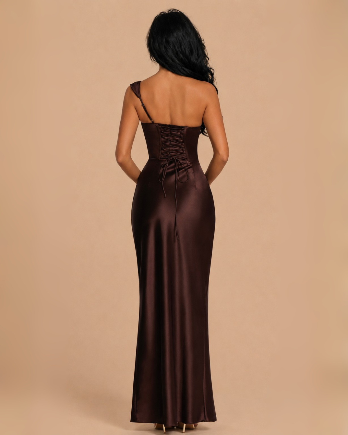 The Averie Maxi Dress - Brown