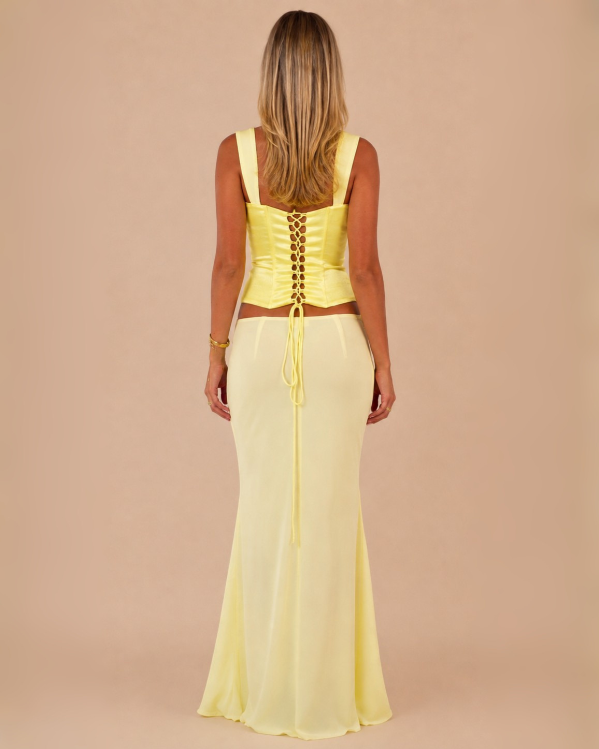 The Livvy Maxi Skirt Set - Yellow