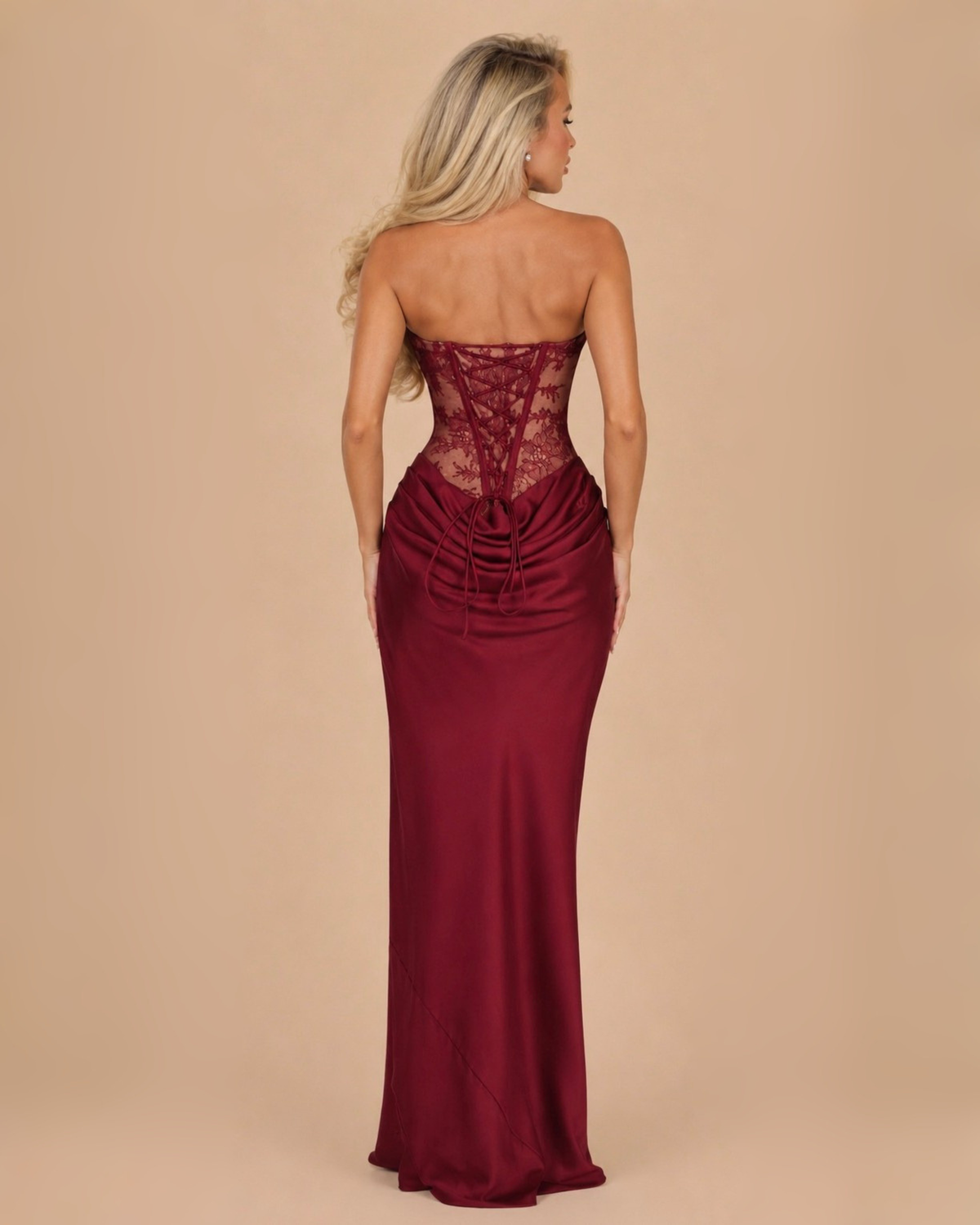 The Mireya Maxi Dress - Wine Red