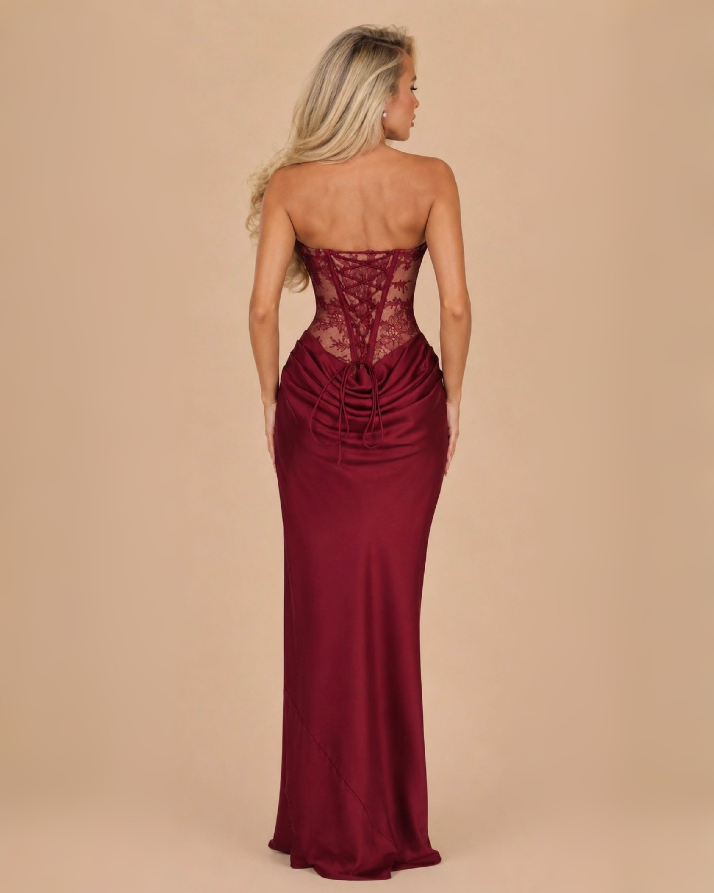 The Mireya Maxi Dress - Wine Red
