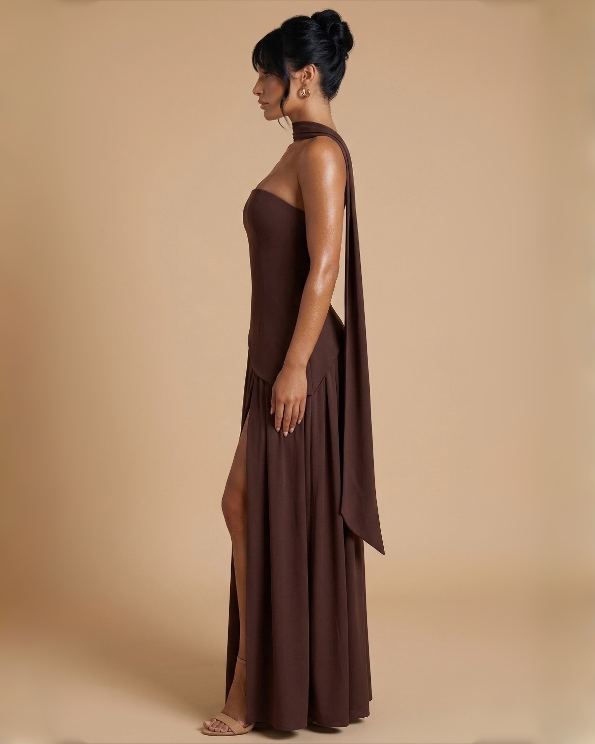 The Elizabeth Maxi Dress - Brown