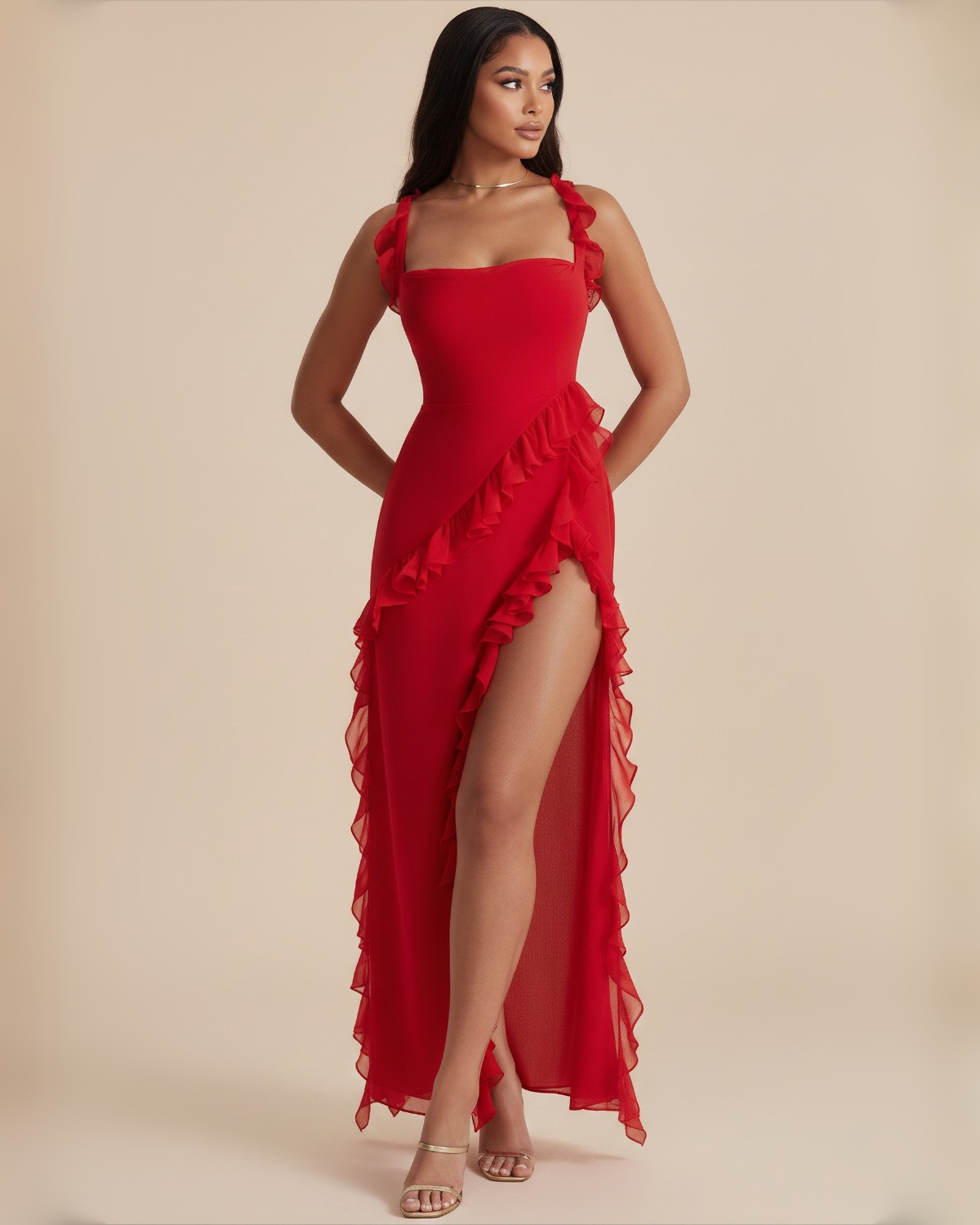 The Camille Maxi Dress - Red