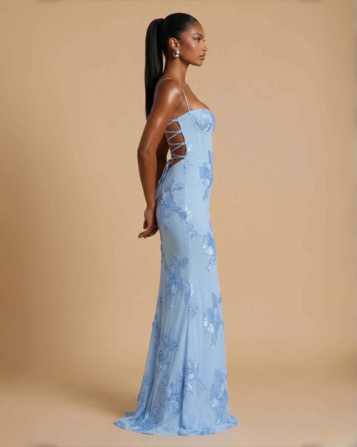 The Juliet Floral Maxi Dress - Blue