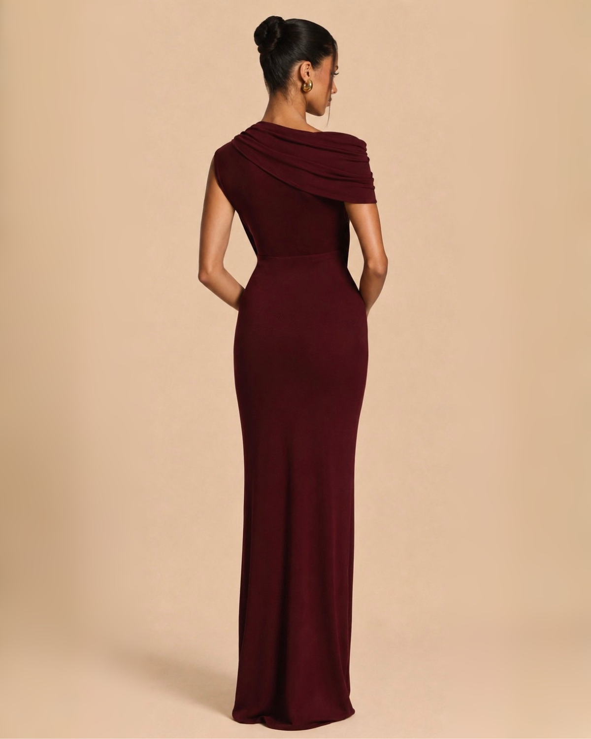 The Elowen Maxi Dress - Wine Red