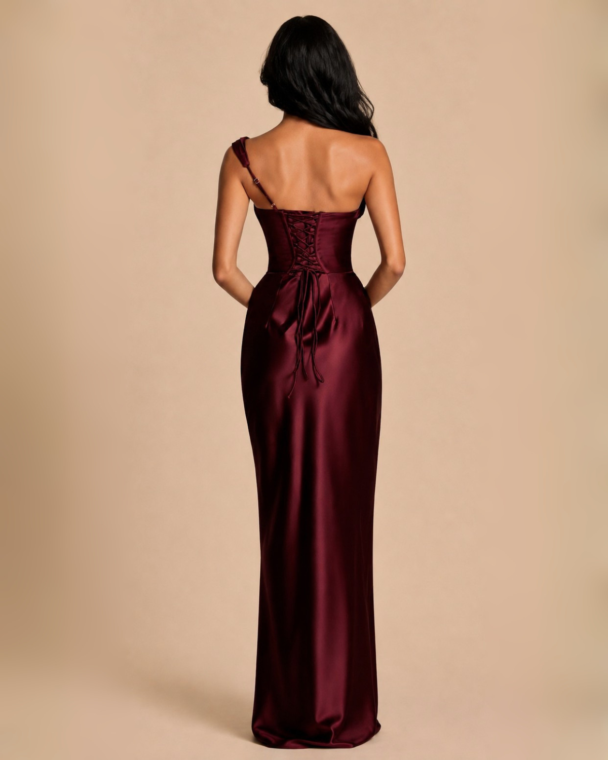The Averie Maxi Dress - Wine Red