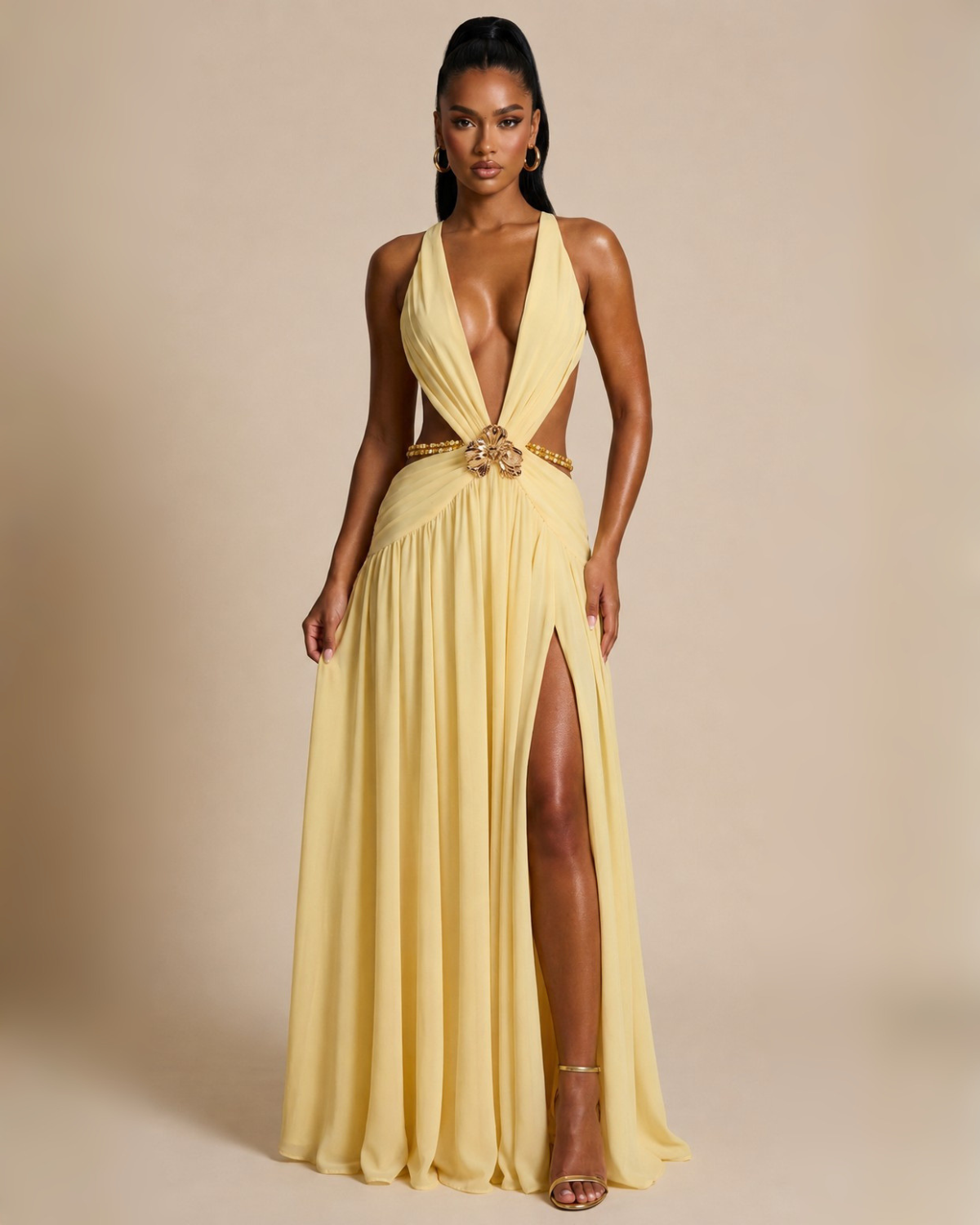 The Alula Maxi Dress - Yellow
